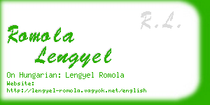 romola lengyel business card